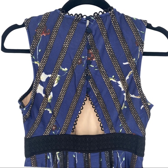 foxiedox Dress Womens Extra Extra Small Petite Blue Bryonia Mini Sleeveless - Picture 4 of 15